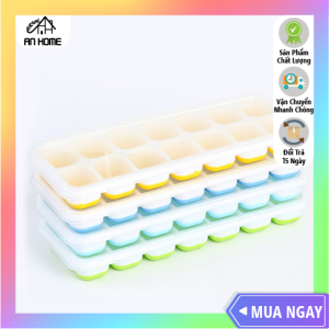 [SẴN HÀNG] Khay Đá Đế Silicon Có Nắp Đậy ANHOME Khay Đá 14 Viên Cao Cấp Tiện Lợi
