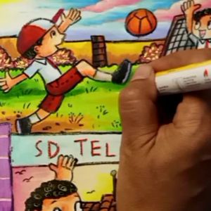 Joyko Paint Marker: Spidol Cat Putih Merah Dan Hijau Hiasan Gambar Totol2 Peralatan Menggambar