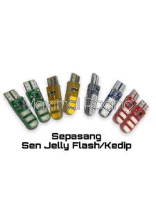 Sepasang Lampu LED Senja Strobo & T10 6 Mata