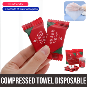 20pcs Compressed One -Time Towel Disposable Face Towel Portable Washable Towel Pure Cotton Bath Towel Tissue