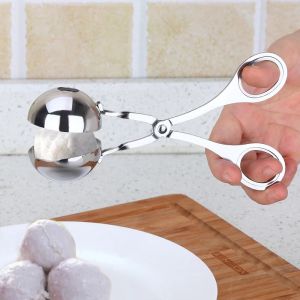 Meat Ball Maker Tool Stainless Steel Clip Round Rice Ball Shaper Spoon Meatball Making Kitchen Gadget for Fish Ball Cooking Tool