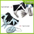 【High Quality+in Stock】Portable MINI Stainless Steel Multi Tool Pocket Multifunctional Tool for Travel Foldable Multipurpose Plier Multitool Keychain Screwdriver with Led Light. 