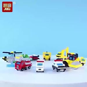 [SG Seller]Multistyle Transport Mini Building Blocks Engineering Excavator Forklift Micro Bricks Kids DIY Puzzle Toy