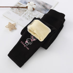 Quần legging bé gái Quần dài bé gái chất nỉ cotton lót lông dày dặn không bị xù khi mặc size 12kg đến 30kg QDN1