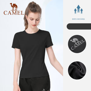 Cameljeans เสื้อยืดแขนสั้นสำหรับผู้หญิงสำหรับ Baju Atasan Olahraga แห้งเร็วใส่เล่นโยคะวิ่งฟิตเนส