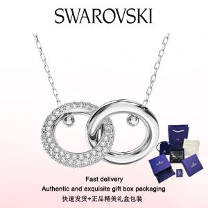 ♈Swarovski♈ Stylish Womens Jewelry The New S925 sterling silver interlock ring white diamond Dextera pendant necklace Valentines Day gifts birthday gifts Free genuine gift box