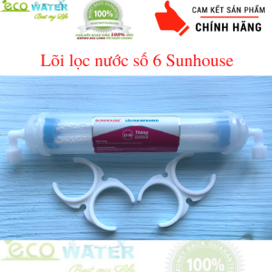 Lõi lọc nước số 6 sunhouse - Tặng kèm 2 cút L và 2 càng kẹp cân lõi - Ecosh016