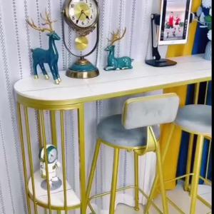 Bar Table And Chair Set balcony table  Long Table Bar Table And Chair Set  Bar Counter Table High Table Long Partition against the Wall High Bar Table Environmentally Friendly Material Solid and Durable 吧台桌
