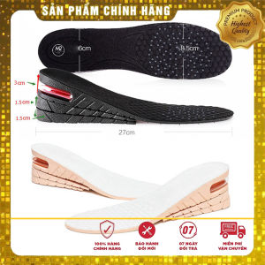 Cặp Lót Giày Cao Su Tăng Chiều Cao Có Đệm Khí Cả Bàn Chân Thoáng Khí Cao Cấp PVC110 Tăng 3-4.5-6cm Chiều Cao Chất Liệu Cao Su Chống Mùi