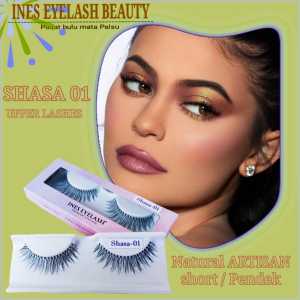1 Pasang Bulu Mata Natural Premium Type-Shasa -01 Short Dengan kemasan