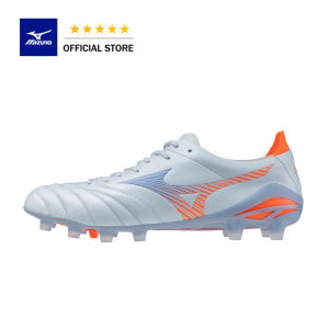 【100% Authentic 】Mizuno Morelia Neo V Beta Pro FG Firm Ground KL Soccer Cleat Football BLUE FINCH-LAVA ORANGE