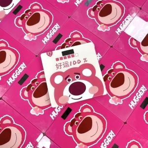 Cân điện tử sức khoẻ hình gấu dâu dâu Lotso hồng đáng yêu Cân trọng lượng lên tới 180kg theo dõi cân nặng độ chính xác cao