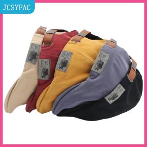 JCSYFAC 2025 Người Đàn Ông Mới Của Cổ Điển Linen Thời Trang Hip Hop Rắn Beret Bên Nhãn Hiệu Của Phụ Nữ Hat Cổ Điển Beanie Đám Đông Phong Cách Mặt Trời Beret