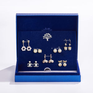 Shiyith S925 kim bạc Hàng Tuần Bộ Bông tai ngọc trai thanh lịch Bông Tai Cho Phụ Nữ Món Quà Sinh Nhật Cho Bạn Gái