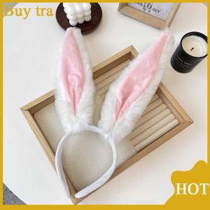 [Buytra] Female cute Girls Lolita Cosplay Headband Fluffy Plush Sweet Long Rabbit Bunny Ears Bandana Hair Hoop Cartoon Anime Headpiece