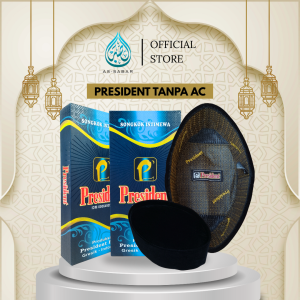 As-Sabar - Songkok Hitam Bludru Polos Cap President Tanpa AC