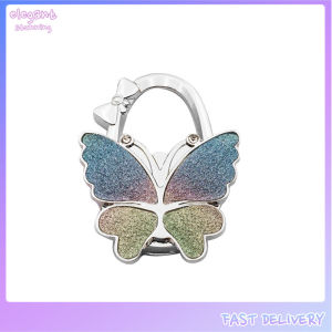 elegantstunning Animal Pattern Portable Folding Alloy Hanging Hook for Tabletop Storage Handbag