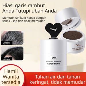 Bedak Penahan Garis Rambut/Bedak Kontur Alis dan Garis Rambut/Formula Halus Alami untuk Rambut Tipis/Tahan Air Tahan Lama