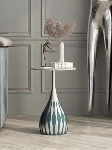 Coffee Table With Storage Center Table Living Room Sofa Table Sofa Side Table Simple Small Round Table Without Mobile Wheels with Painted Craftsmanship