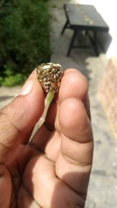 Ring Pipa Rokok Alpaka Model Bulat Kembangan Ukuran 12 Berkualitas