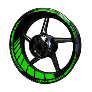NANMEN 2 Set 21/18 in Motorcycle Wheel Stickers Reflective PVC Wheel Rim Decals Cool Wheel Modification Stickers for YAMAHA Kawasaki Suzuki Etc