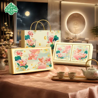 Combo 5 Bộ Vỏ Hộp Trung Thu 2 Bánh Kim Ngư Phú Quý