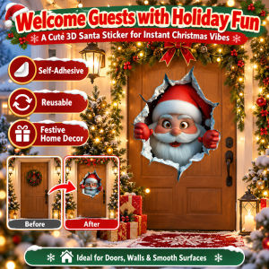 Christmas Wall Stickers Cute Christmas Toilet Stickers Self Adhesive Removable Bathroom Stickers Festive Holiday Home Decor