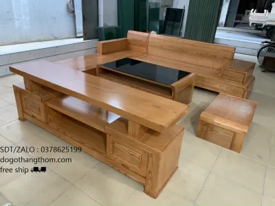 bàn ghế sofa gỗ sồi cao cấp phòng khách phòng ngủ
