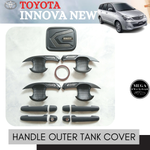 Paket Cover Handle Outer Tank Cover Mobil Innova Lama 2005 - 2015 Hitam All Variant