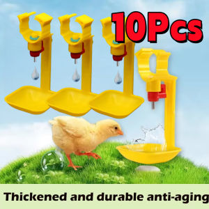 【10Pcs】Chicken Drinker Nipple Cups Automatic integrated Hanging Cups With25mm Pipes Ball Nipple