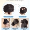 【Thinning Hair Solution Bun】Bun Hair Piece Women Straight Curly Fake Hair Wrap Volumizing Puff. 