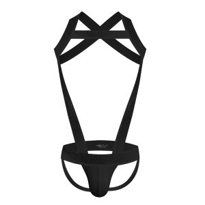 CMENIN ADANNU 1Pcs Hot Nylon Men Underwear Jockstrap Panties Breathable Stringi Mens Thong And Tank Top Set Man Underpants Suspensorio Masculino AD334