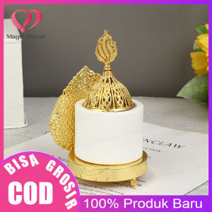 Tempat Bakar Dupa Gold Arab Putih/hitam