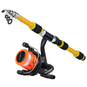 Sougayilang Set Tongkat Dan Gulungan Pancing Joran Putar 18 M Joran Pancing Dengan Joran Pancing Kecepatan Tinggi 5.2:1 Aksesori Pancing Umpan Pancing Set Lengkap