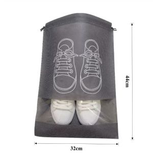 5PCS Non Woven Travel Shoes Bag Waterproof Shoes Bag Drawstring Shoe Bag Pouch Shoes Dustproof Bag