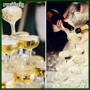 ruyifang Transparent Party Cups Disposable Drink Glasses Champagne Flutes Wedding Birthday Party Decorations Tableware