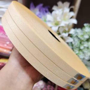 ส่งฟรี ช็อปขั้นต่ำ ฿99 (ส่งไว) ริบบิ้นกากเพชรพาสเทล ตรามงกุฎ กากเพชรทึบเนื้อแข็ง ม้วนใหญ่ 300 หลา ขนาด 12 mm. สำหรับพับเหรียญโปรยทาน
