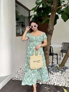 ELIZABETH MAXI DRESS/FREE SIZE SMALL TO LARGE FRAME