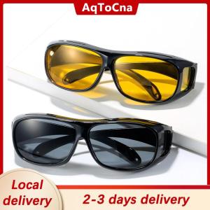 [COD] AqToCna Ship within 24 hours High Definition Night-vision Device For Male And Female Drivers Wind Proof Glasses Tearing Sunglasses UV Proof Sunglasses