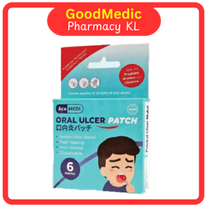AcuMEDI Oral Mouth Ulcer Patch 6s/Box - No Steroid Pain Relief | Safe for Kids & Pregnant Women | MDA Certified