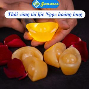 Thỏi Vàng Đá Ngọc Hoàng Long Thỏi Vàng Phong Thuỷ PAG Size 3-5cm