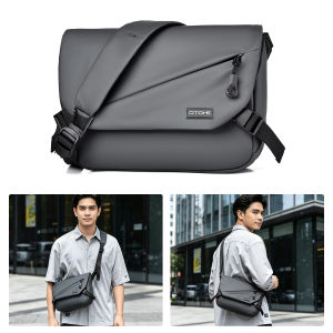 MENSPE Men Fashion Shoulder Bags Cross Body Bags Messenger Bag Waterproof Oxford Cross Body Bag Large Capacity Sling Bags Simple Casual Sport Street Bag for Men Male Student Teenager