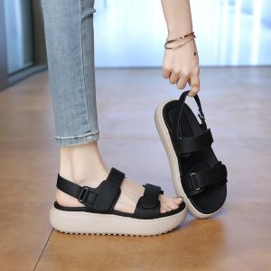 [Free Shipping] Retro Thick-Soled Roman Sandals For Women New Summer Style Simple And Casual With A Single-Strap Design Perfect For The Beach