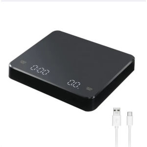 Digital Coffee Scale with Timer LED Screen Espresso USB 3kg Max.Weighing 0.1g High Precision Measures in Oz/ml/g Kitchen