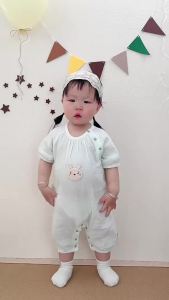 Baby clothes made of pure cotton a Summer-style baby jumpsuit thin short-sleeved gauze breathable romper baby clothing