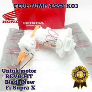 FEUL PUMP ASSY K03 untuk motor revo fitblade new fitsupra x memiliki kualitas yang bagus dan original /pompa bensi ori asli ahm