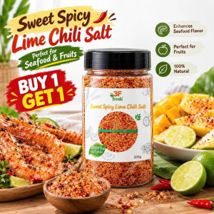 [BUY 1 GET 1] Sweet Spicy Lime Chili Salt 250g - Crunchy Sawsawan Dip for Green Mango & Seafood Mukbang
