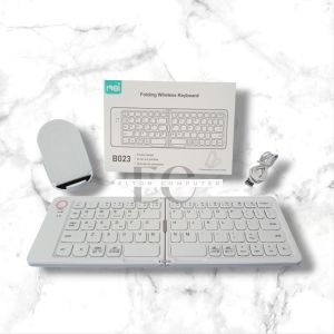 Wireless Bluetooth Keyboard Portable Lipat Folding Magnetic Support IOS Win Android Keyboard Mini Lipat / Wireless Keyboard Foldable / Keyboard Lipat Wireless Bluetooth Rechargeable Compatible Portable Keyboard Silent Typing with Stand for Tablet IOS Win