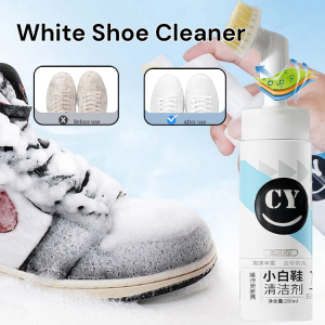 White Shoe Foam Cleaner Stain Removal & Whitening Shoe Shine Sneaker Cleaner Quick Cleaning Foam