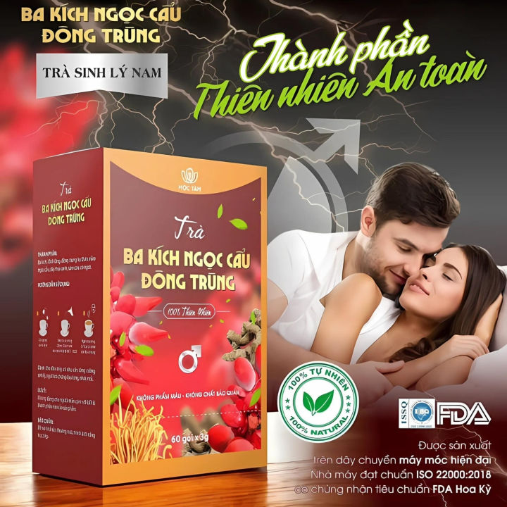 Trà Ba Kích Ngọc Cẩu Đông Trùng Hạ Thảo tăng cường sinh lý nam an toàn ...